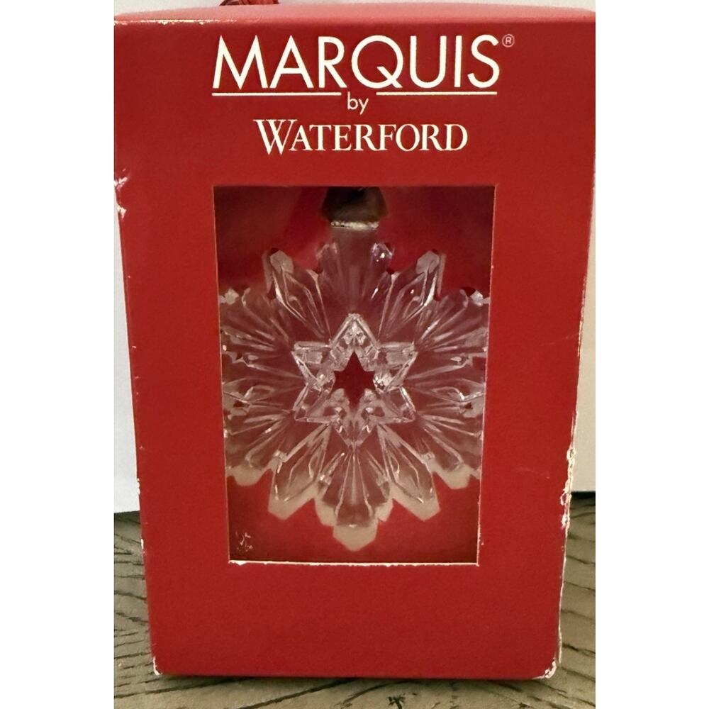 WATERFORD 2006 Crystal SNOWFLAKE Christmas Ornament In Box 3” Vintage